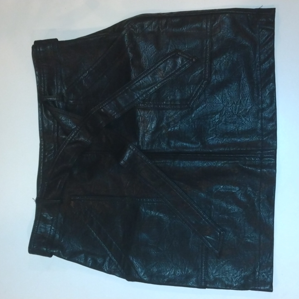 Stella Luce faux snakeskin miniskirt